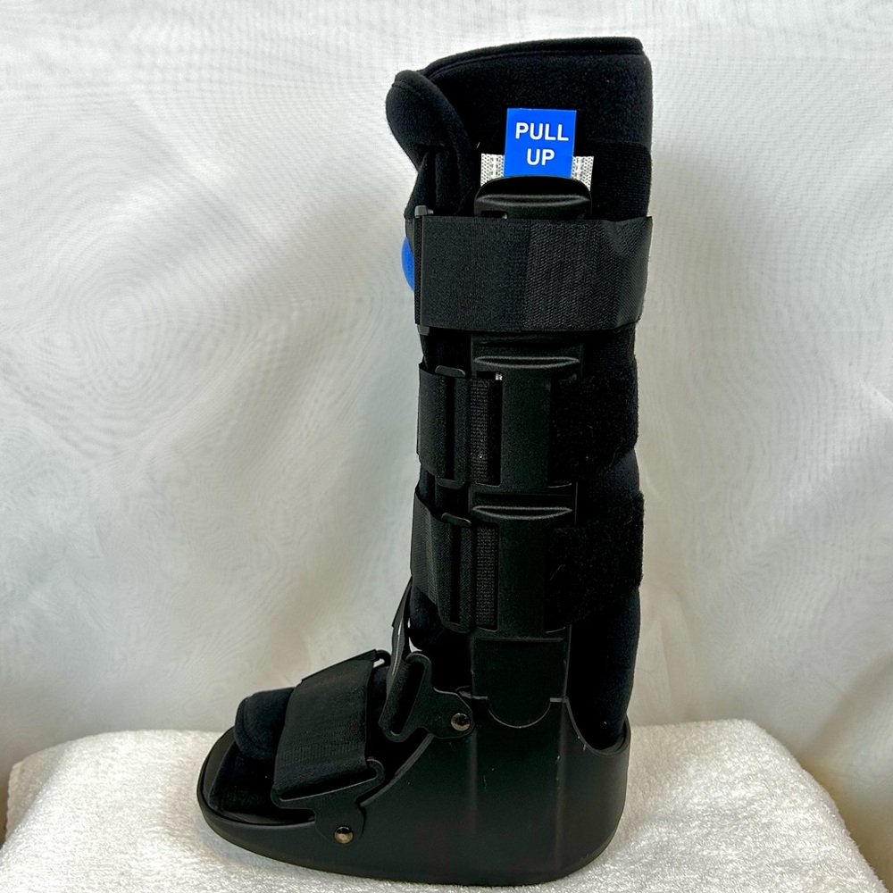 NEW High Top Adjustable Air Cast Walker Boot, Black Tall X-Small